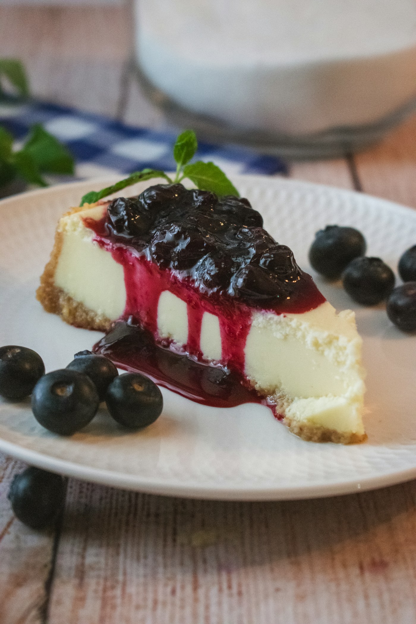 Blueberry Cheesecake Slice — handcrafted by Veloura Bakehouse in Hyderabad